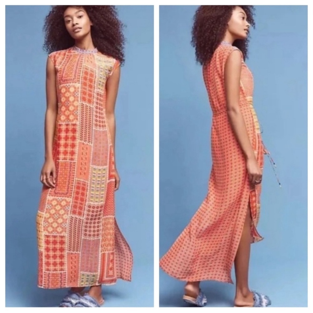 Anthropologie Tanvi Kedia Sol Elegant Patchwork Maxi Dress